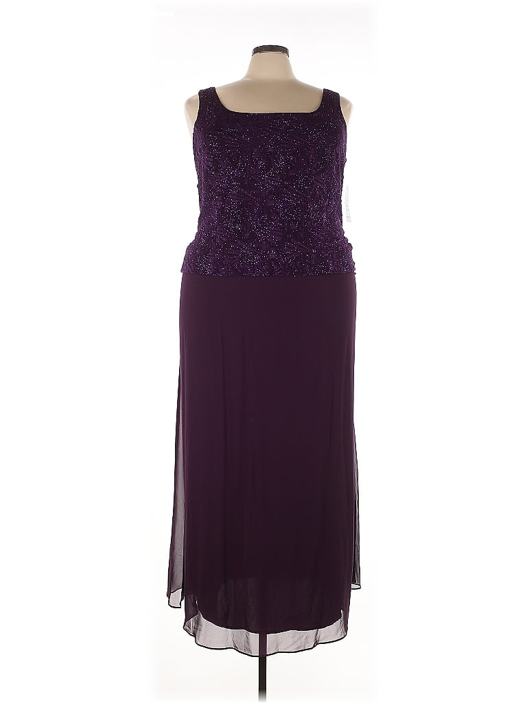 Alex Evenings Purple Cocktail Dress Size 22 - photo 1