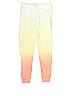 Justice 100% Cotton Tie-dye Yellow Sweatpants Size 12 (big kids) - photo 1