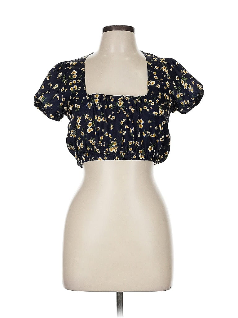 Pre-owned Resa Short Sleeve Blouse In Gold