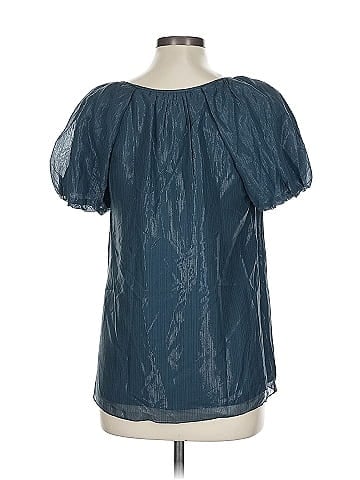 Tibi Short Sleeve Silk Top (view 2)