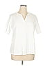 Isaac Mizrahi LIVE! 100% Cotton Ivory Short Sleeve T-Shirt Size 1X - photo 1