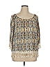 Moa Moa 100% Polyester Ivory 3/4 Sleeve Blouse Size XL - photo 1