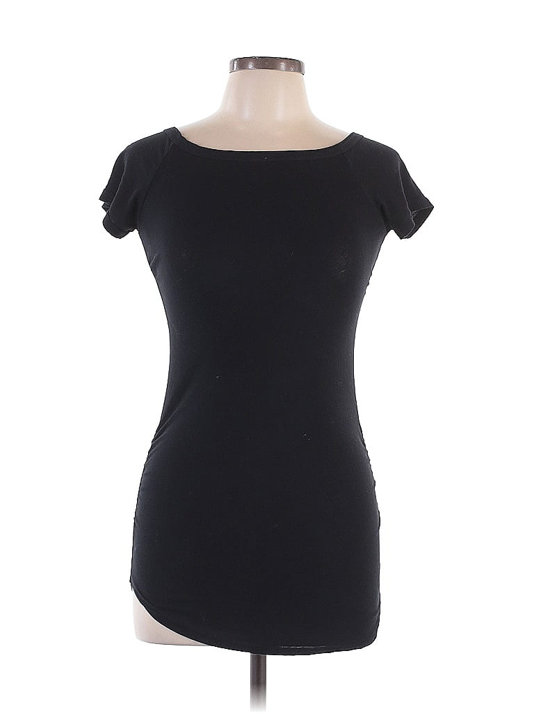 James Perse Solid Black Casual Dress Size L - photo 1