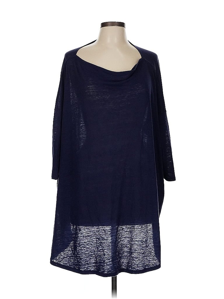 Pre-owned Stella & Dot 3/4 Sleeve T-shirt In Blue