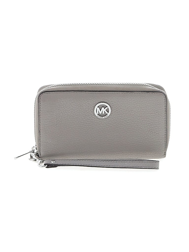 MICHAEL Michael Kors 100% Leather Gray Leather Wristlet One size - photo 1