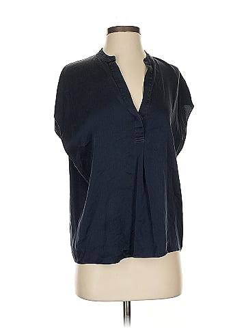 Vince. Short Sleeve Silk Top (view 1)
