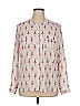Soho JEANS NEW YORK & COMPANY 100% Polyester Ivory Long Sleeve Blouse Size XL - photo 1