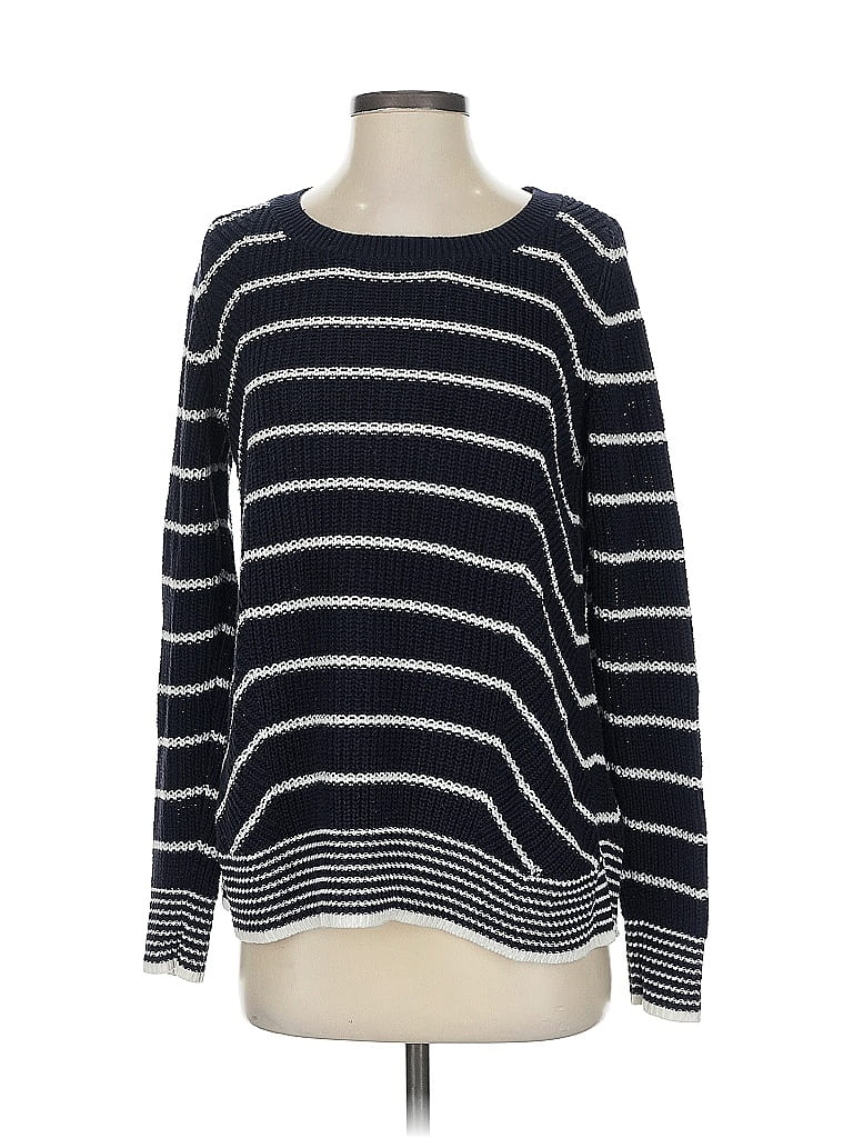 Ann Taylor LOFT Stripes Blue Pullover Sweater Size S - photo 1