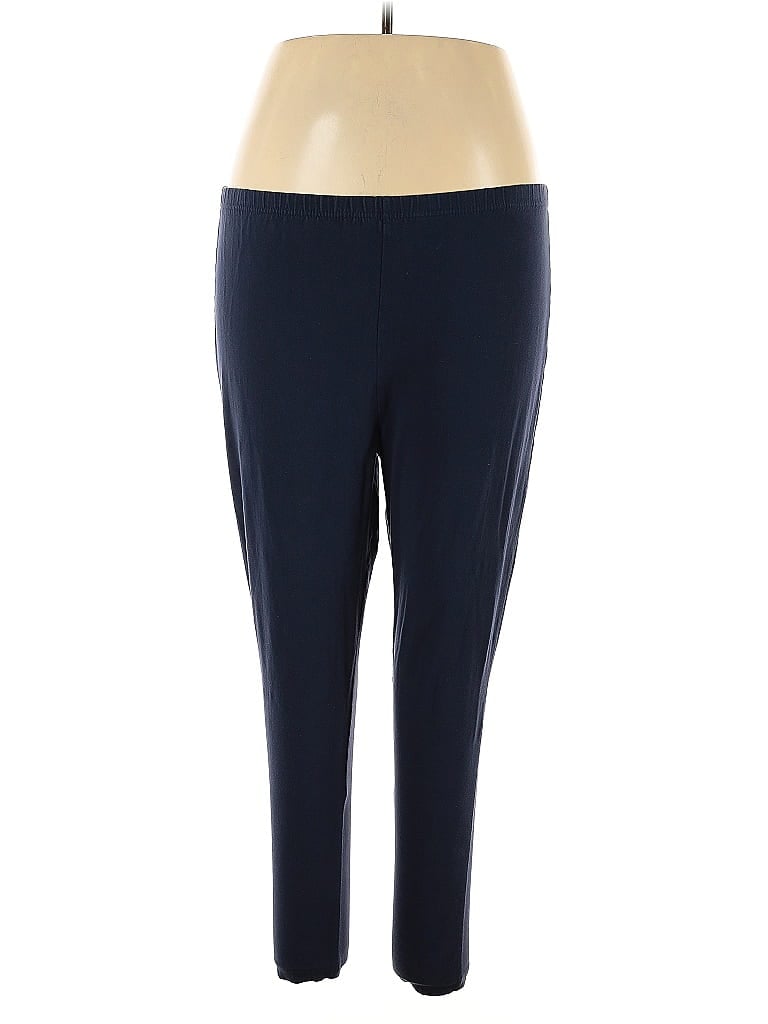Roaman's Solid Blue Active Pants Size 22 - photo 1