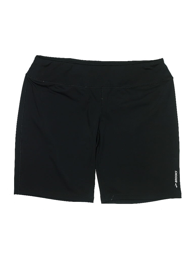 Brooks Solid Black Athletic Shorts Size XL - photo 1