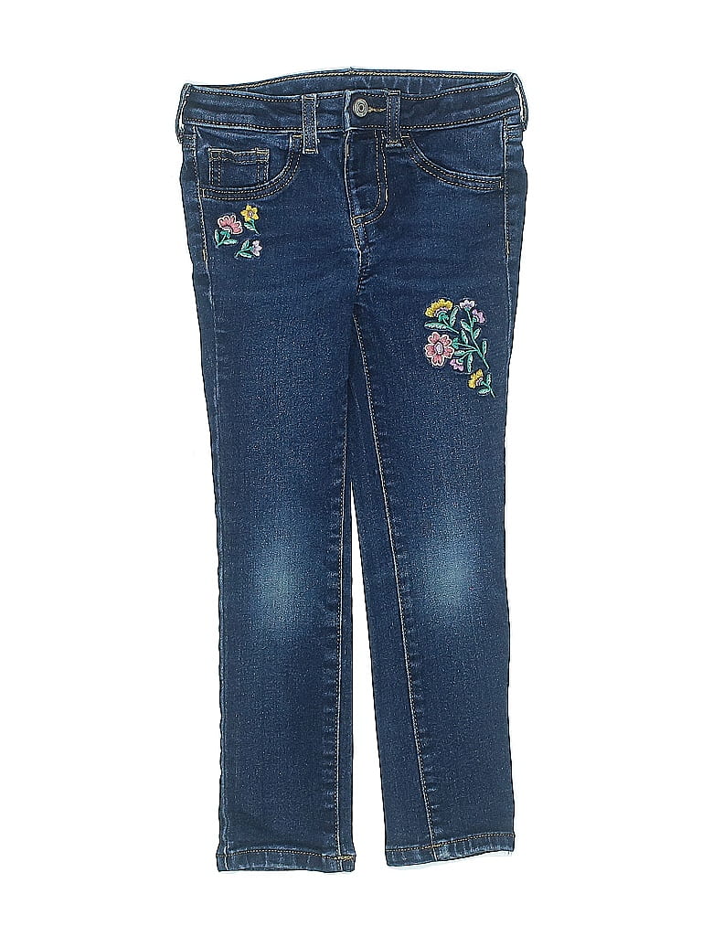 Jumping Beans Floral Blue Jeans Size 5 (big kids) - photo 1