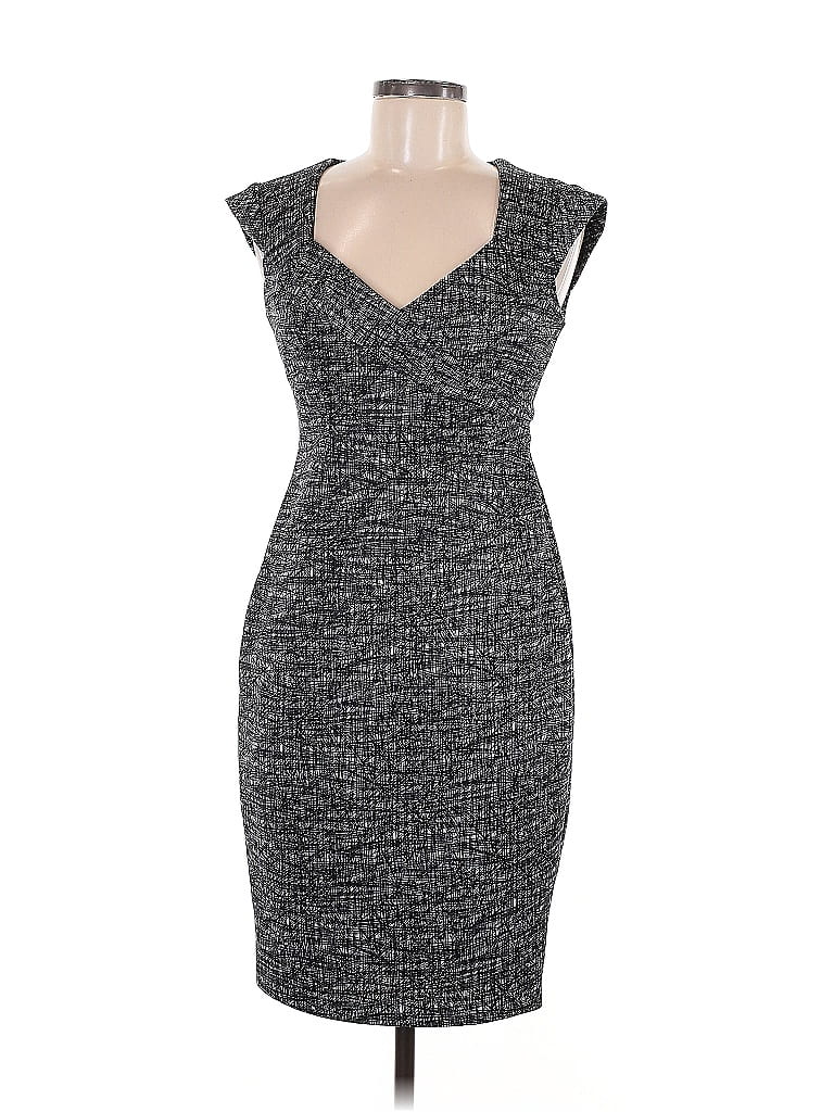 Maggy London Tweed Gray Cocktail Dress Size 6 - photo 1
