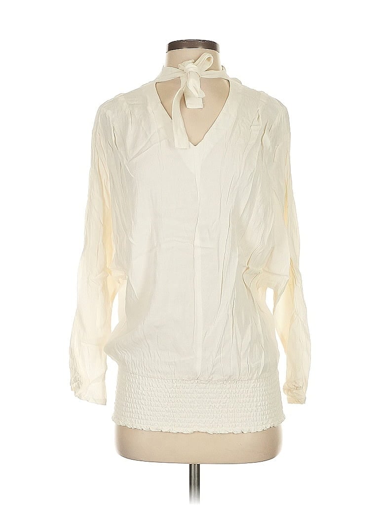 Pre-owned Peace Love World 3/4 Sleeve Blouse In White