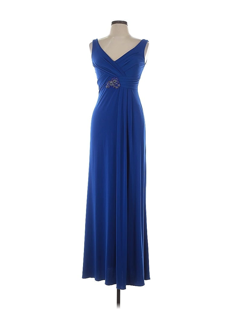 David Meister Blue Cocktail Dress Size 2 - photo 1