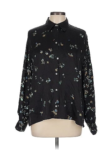 Vince. Long Sleeve Silk Top (view 1)