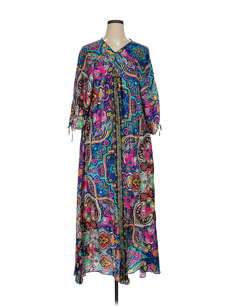 Johnny Was Paisley Blue Casual Dress Size 1X - photo 1