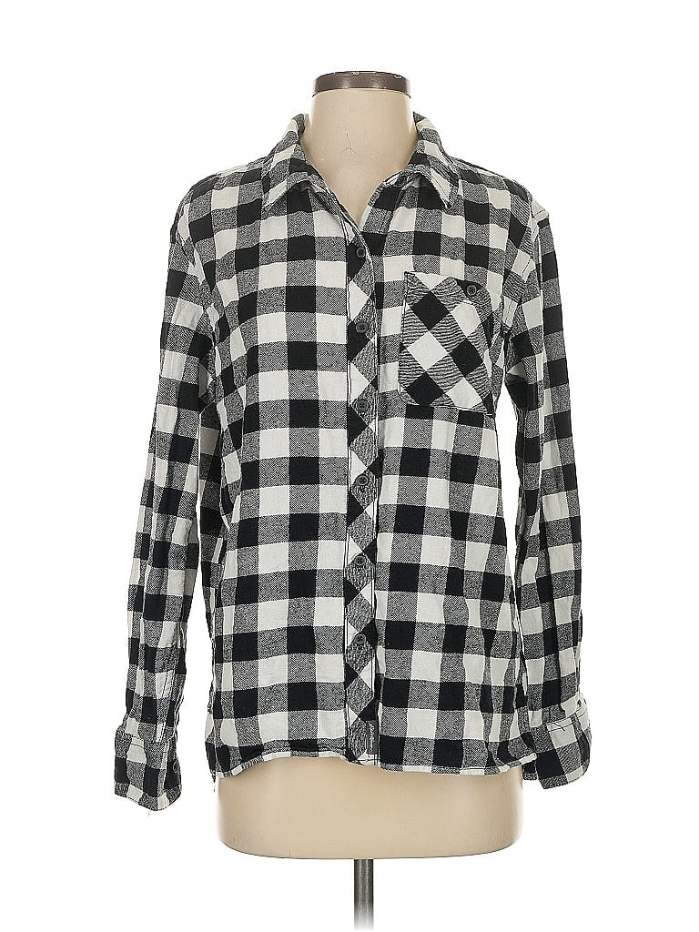 Pre-owned Eddie Bauer Long Sleeve Button Down Shirt In Black