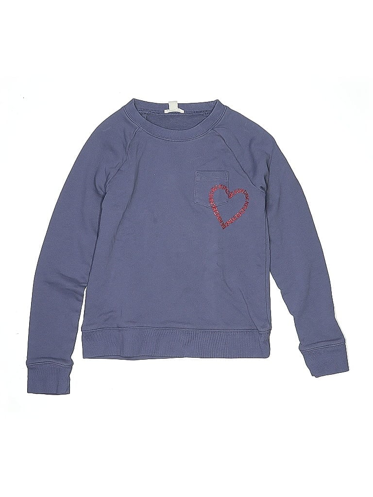Crewcuts 100% Cotton Hearts Blue Sweatshirt Size L (big kids) - photo 1