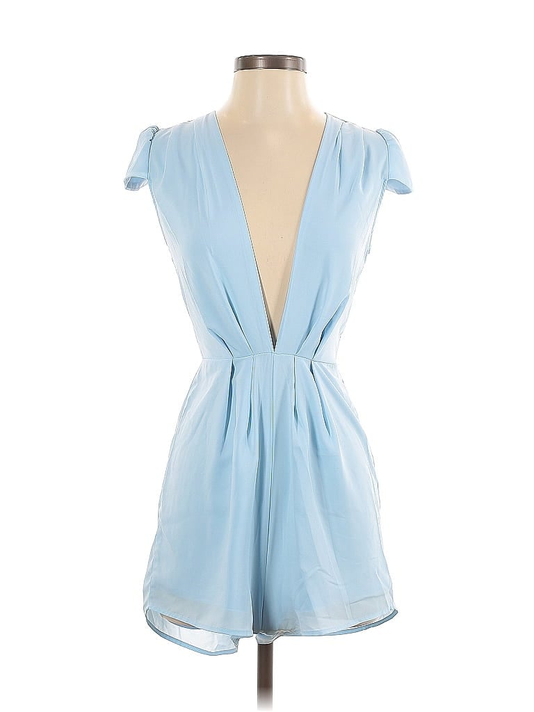 TOBI 100% Polyester Solid Blue Romper Size XS - photo 1