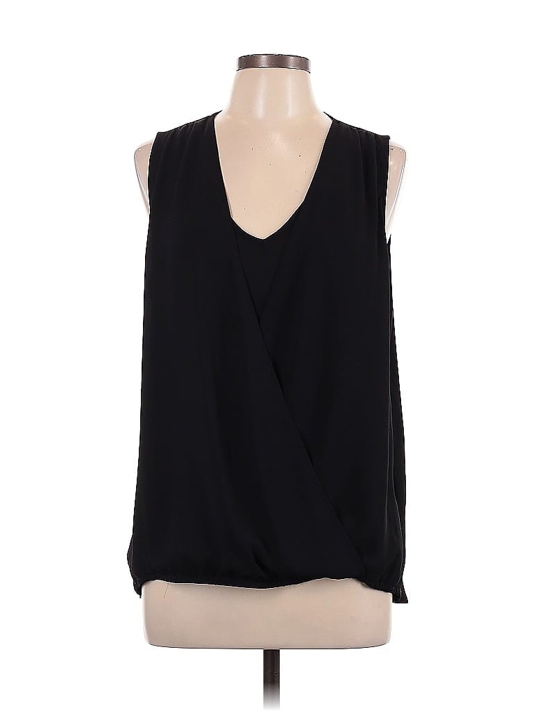 Pleione 100% Polyester Black Sleeveless Blouse Size L - photo 1
