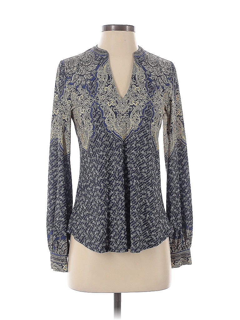 Hale Bob Blue Long Sleeve Top Size XS - photo 1