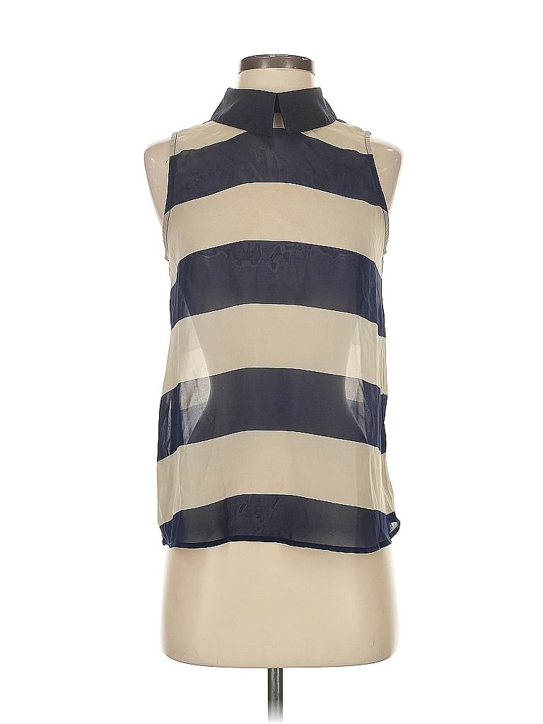 Pre-owned Max And Riley Sleeveless Blouse In Blue