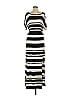 Chico's Stripes Black Brown Casual Dress Size L - photo 1