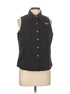 Harley Davidson Sleeveless Button Down Shirt