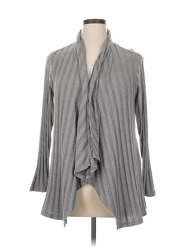 Pre-owned B Collection By Bobeau Cardigan Sweater In Gray