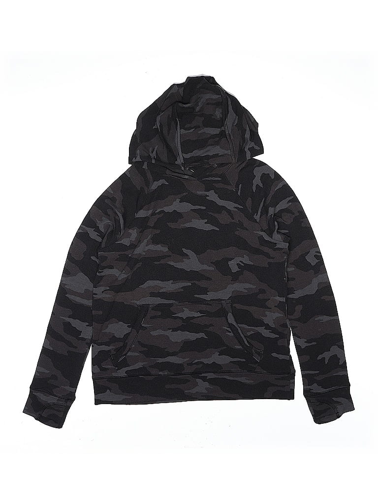 Pre-owned Athleta Girl Kids' Pullover Hoodie In Black