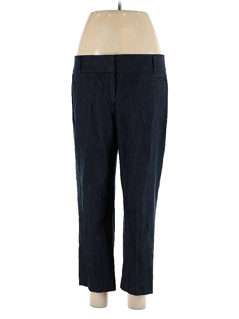 Ann Taylor LOFT Outlet Chevron-herringbone Blue Casual Pants Size 8 - photo 1