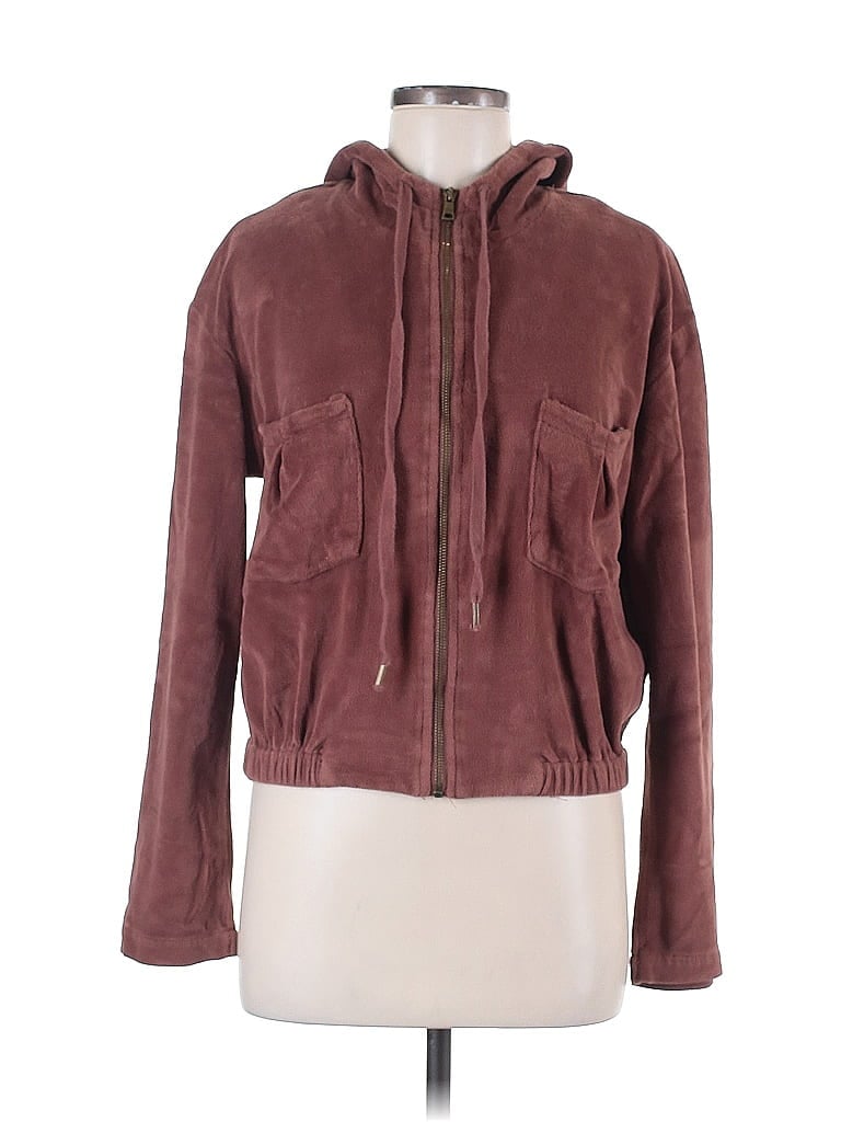 Pre-owned Young Fabulous & Broke Jacket In Burgundy