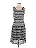 David Meister 100% Polyester Chevron-herringbone Gray Casual Dress Size 8 - photo 1