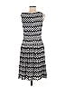 David Meister 100% Polyester Chevron-herringbone Gray Casual Dress Size 8 - photo 2