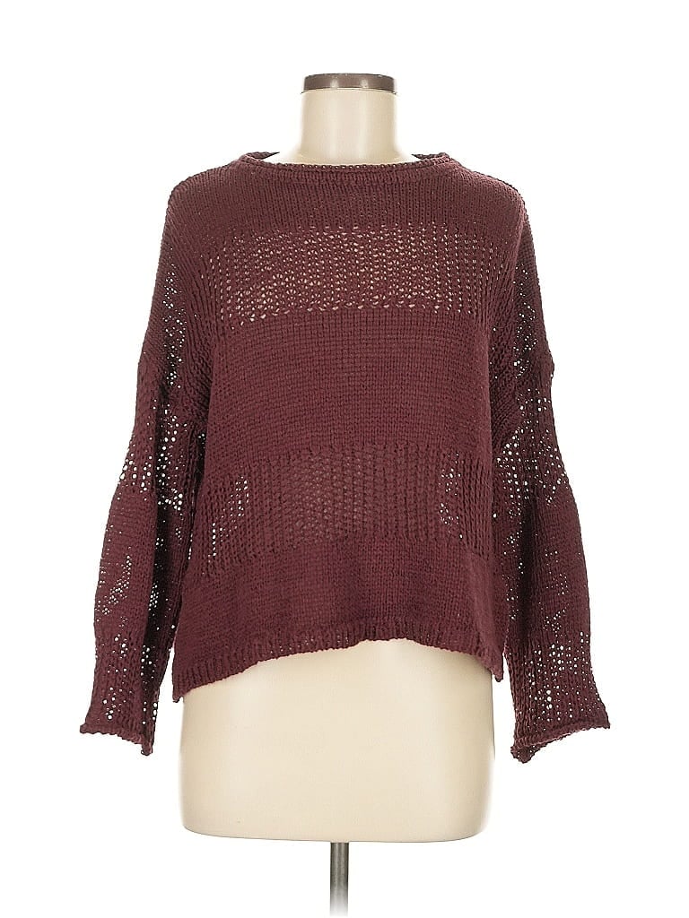 BRANDY MELVILLE Pre-owned Wool Pullover Sweater In Burgundy