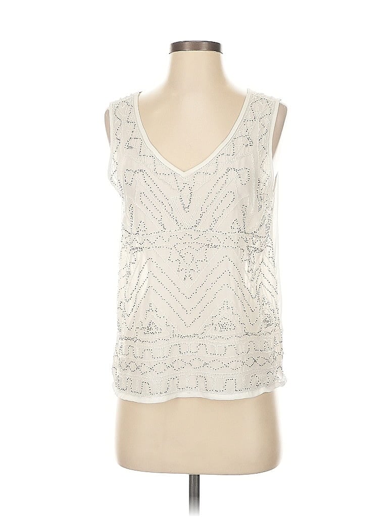 Pre-owned Assorted Brands Sleeveless Blouse In Silver