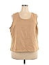 A.K.C. 100% Polyester Tan Sleeveless Top Size 2X - photo 1