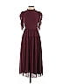 Wilfred 100% Recycled Polyester Solid Burgundy Cocktail Dress Size 0 - photo 1