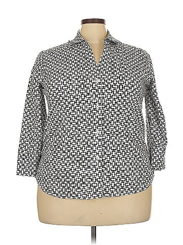 Foxcroft 3/4 Sleeve Button-Down Shirt (view 1)