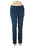 Woman Within Solid Blue Jeans Size 14 - photo 1