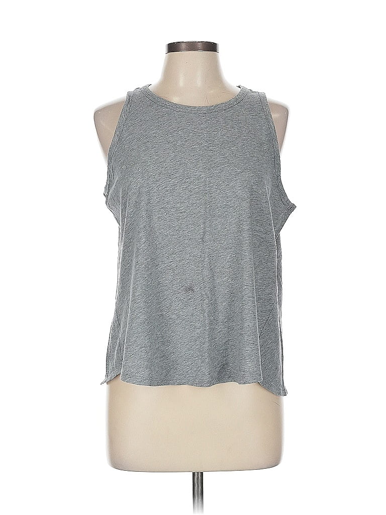 Pre-owned Ann Taylor Loft Sleeveless T-shirt In Gray