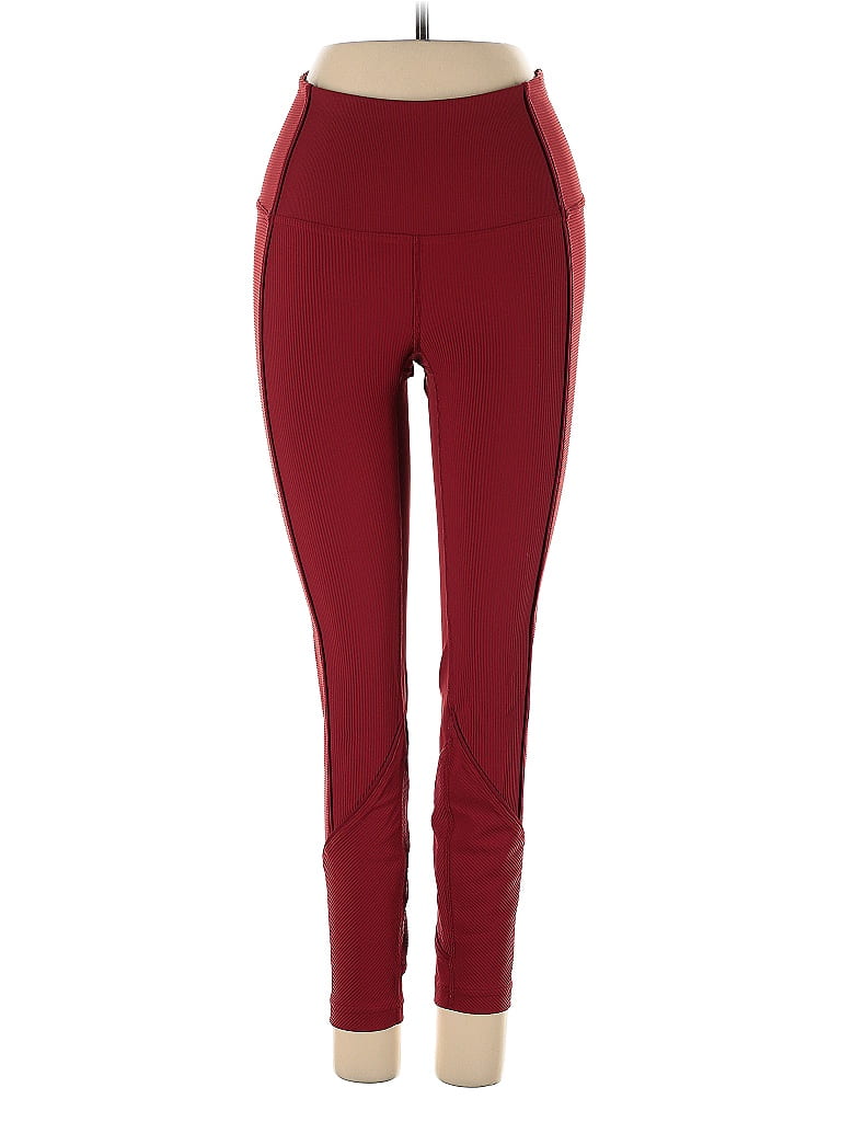 Pre-owned Lululemon Athletica Active Pants In Burgundy