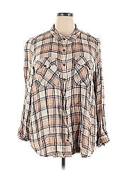 Terra & Sky 3/4 Sleeve Button Down Shirt