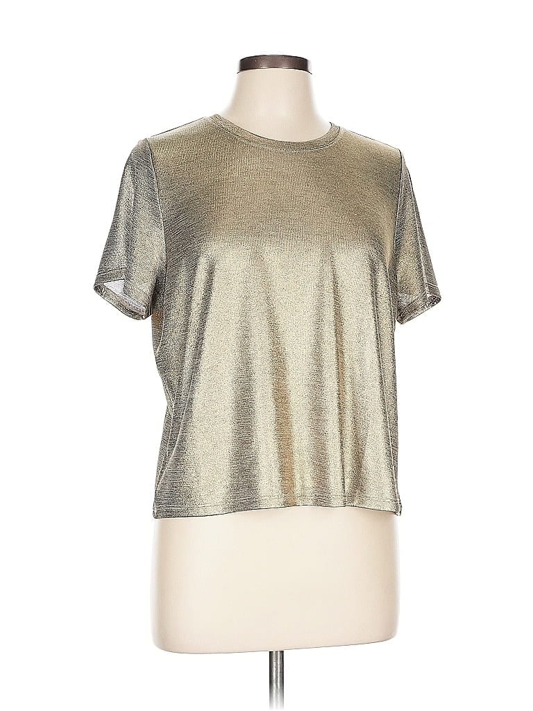 Porridge Metallic Silver Short Sleeve T-Shirt Size L - photo 1