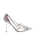 Valentino Garavani Silver Tan Mesh Rockstud Alcove 100mm Heels Size EU 41 - photo 1