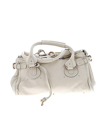 Chloé White Pebbled Leather Paddington Shoulder Bag (view 2)