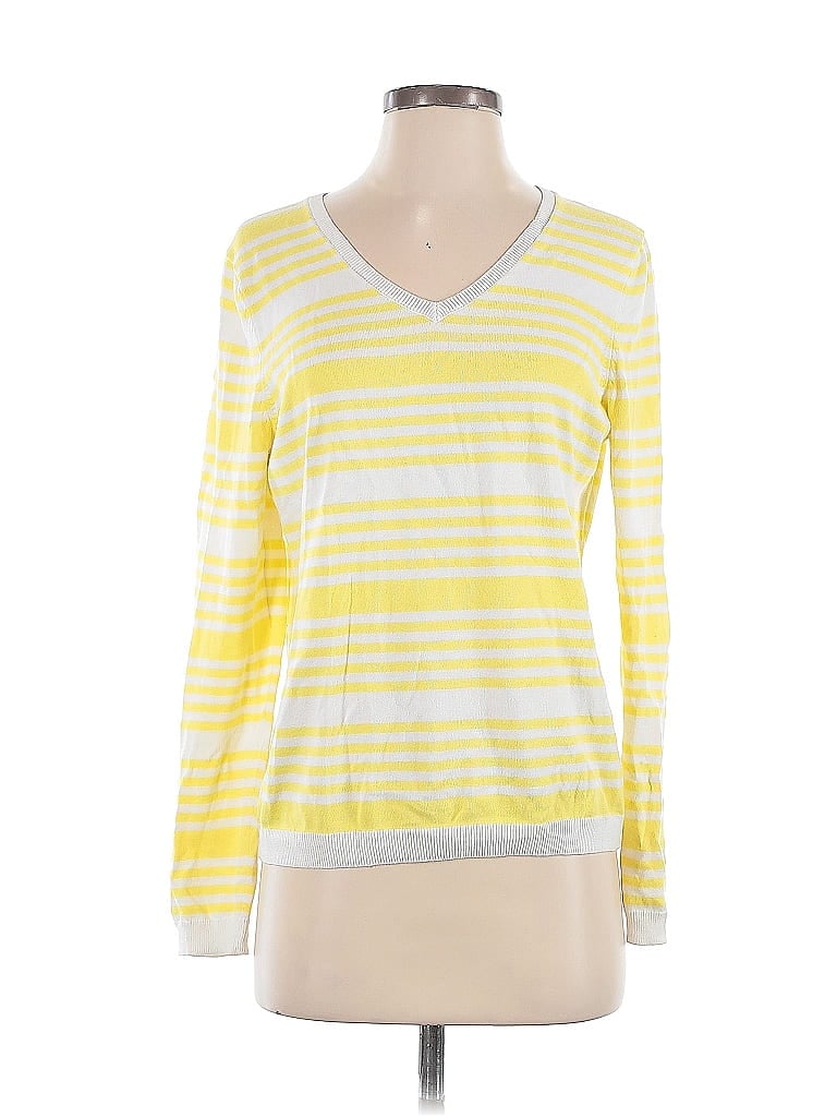 Pre-owned Lands' End Pullover Sweater In Yellow