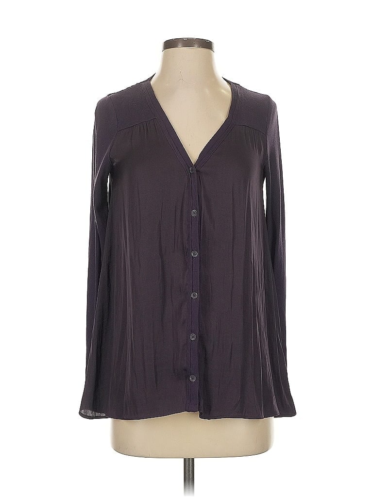 Pre-owned Simply Vera Vera Wang Long Sleeve Blouse In Gray