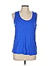G by Giuliana Rancic Blue Sleeveless T-Shirt Size L - photo 1