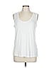 G by Giuliana Rancic White Sleeveless T-Shirt Size L - photo 1